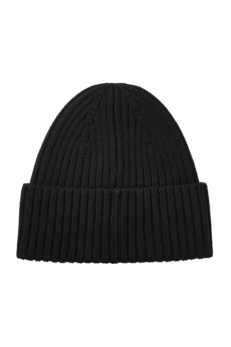 WOB Clean Beanie Ribbed - Black - workoutbrands.com