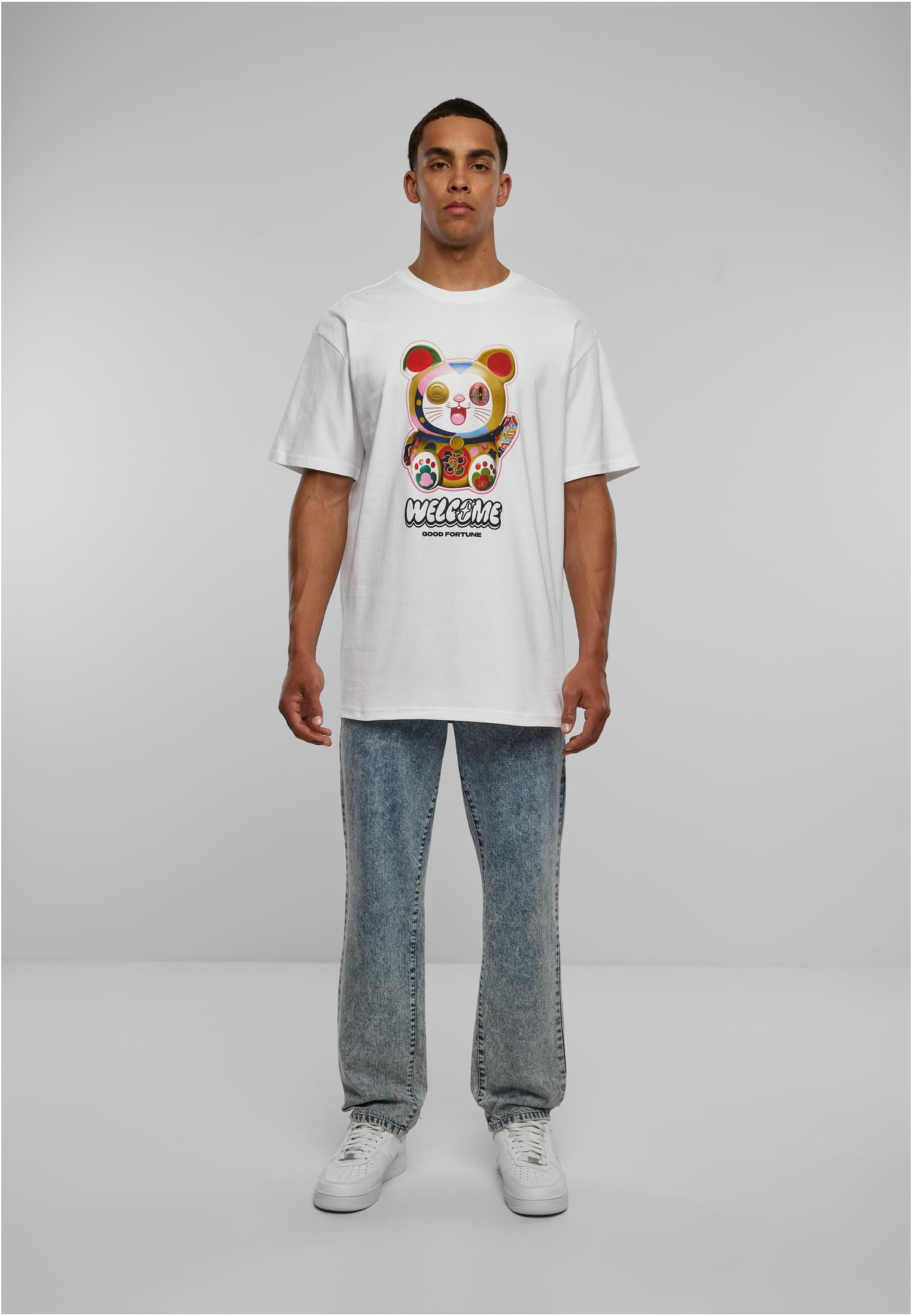 Welcome Cat Heavy Oversize Tee white XXL - workoutbrands.com