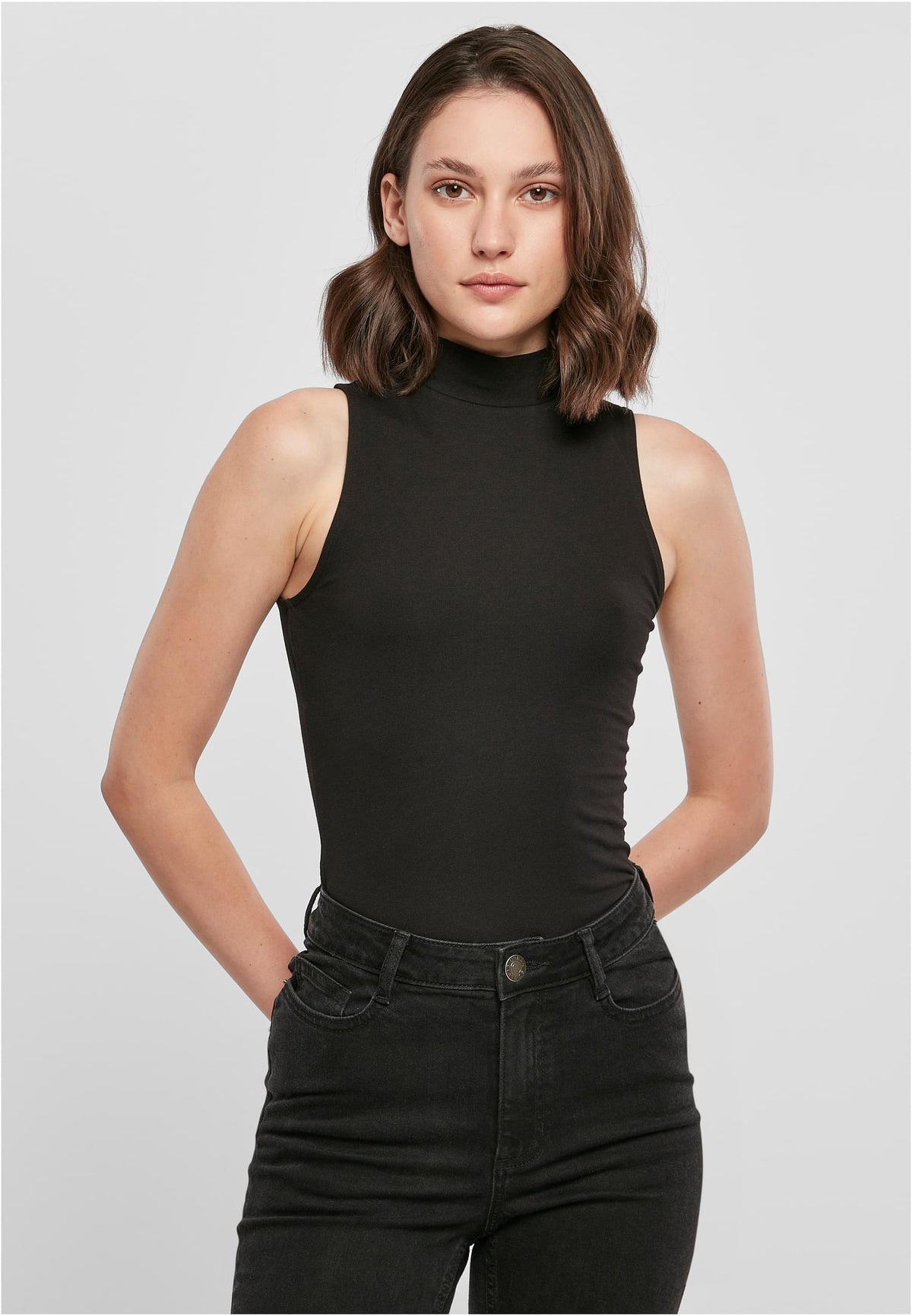 Ladies Sleeveless Turtleneck Body - workoutbrands.com
