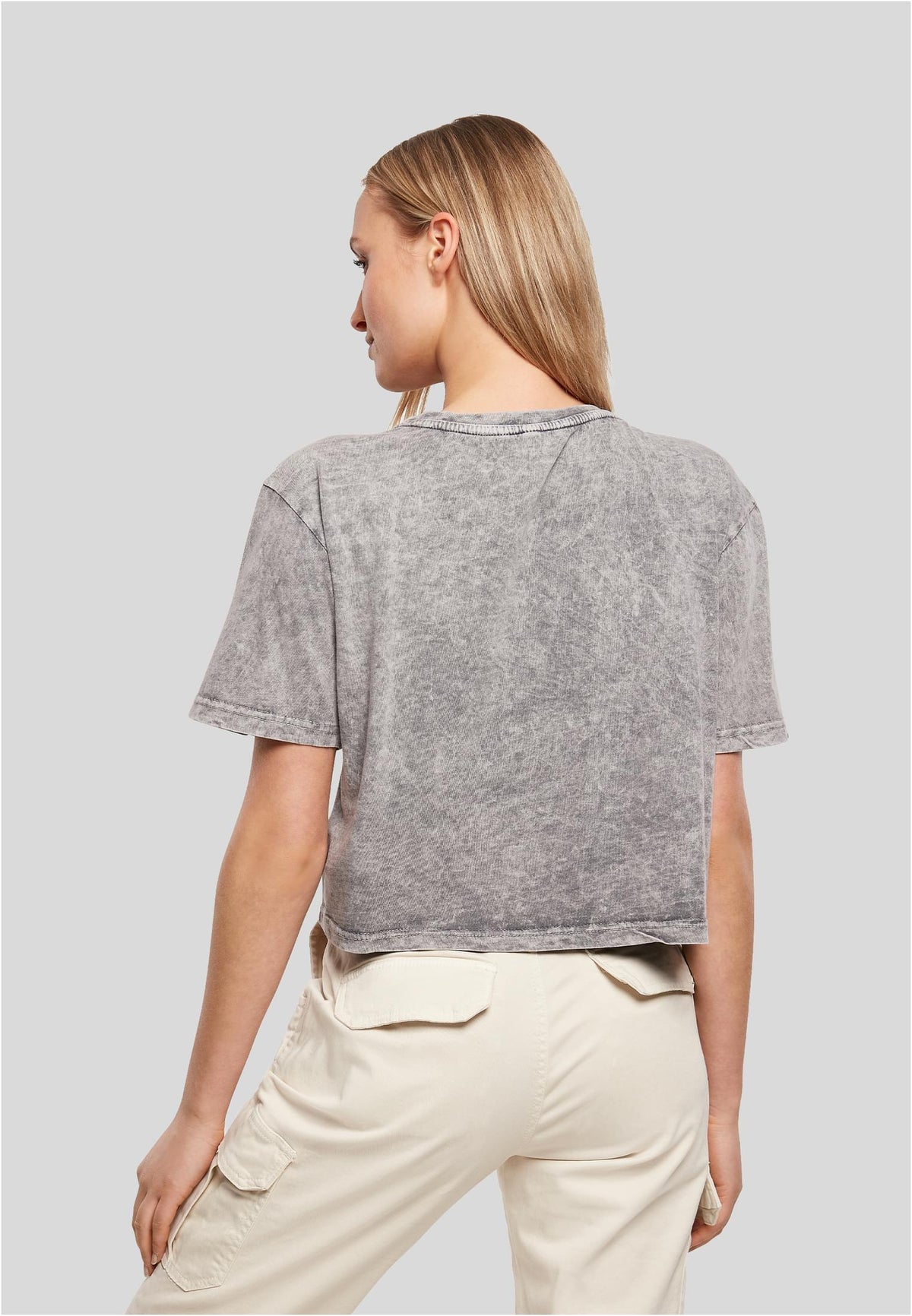 Ladies Acid Washed Cropped Tee - workoutbrands.com