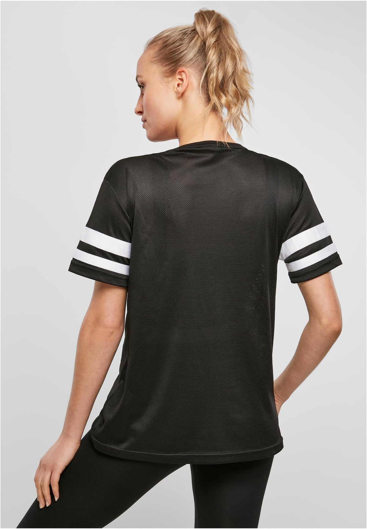 Ladies Mesh Stripe Tee - workoutbrands.com