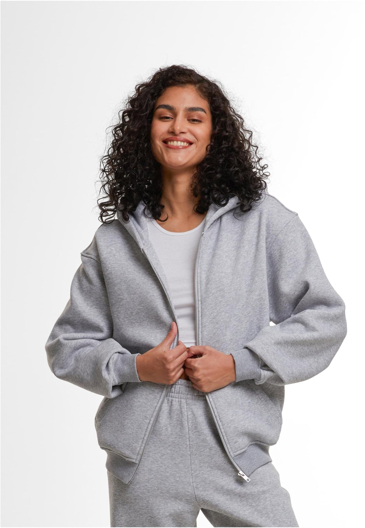 Ladies Loose Fit Zip Hoody - workoutbrands.com