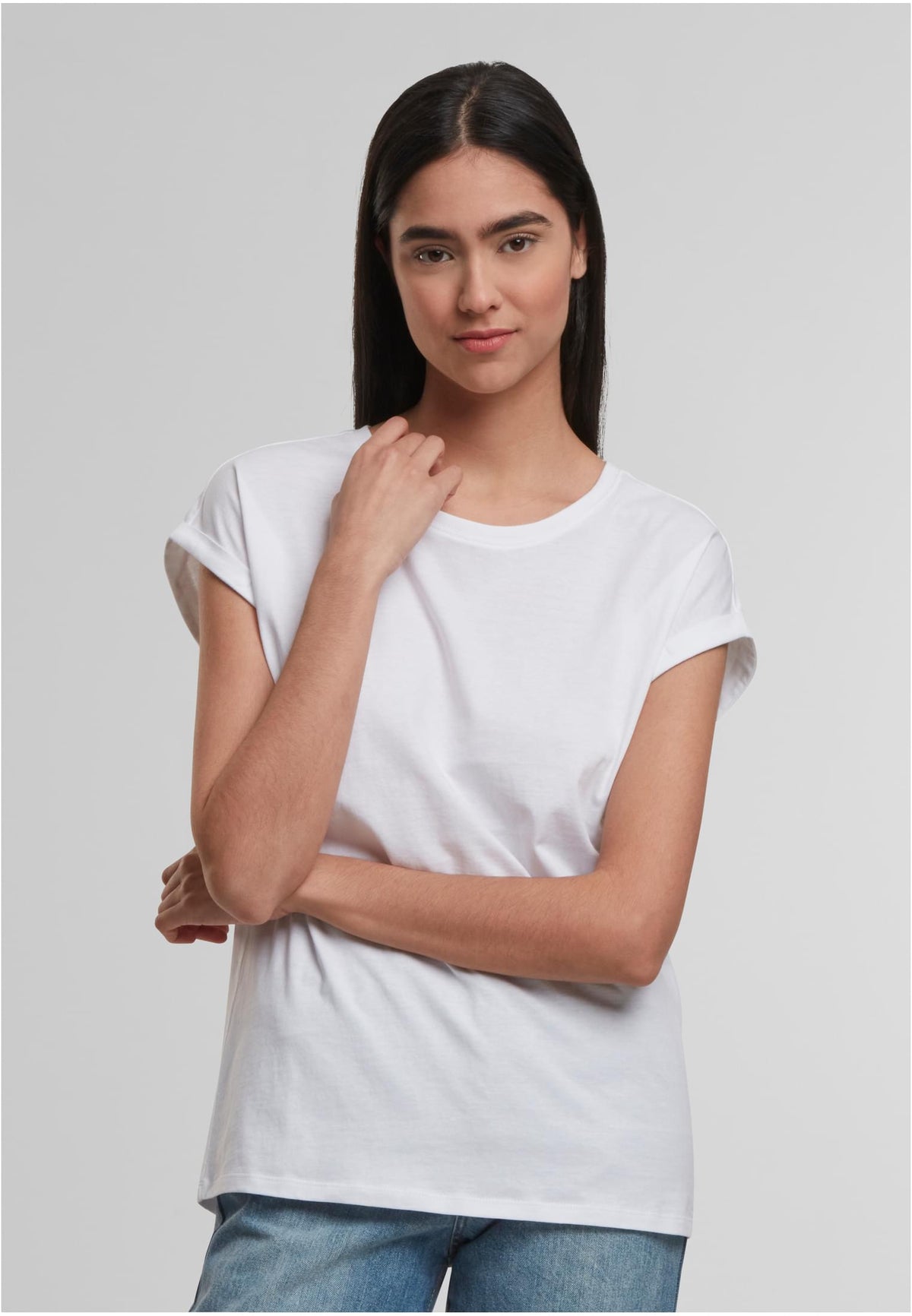 Ladies Regular Extended Shoulder Tee - workoutbrands.com