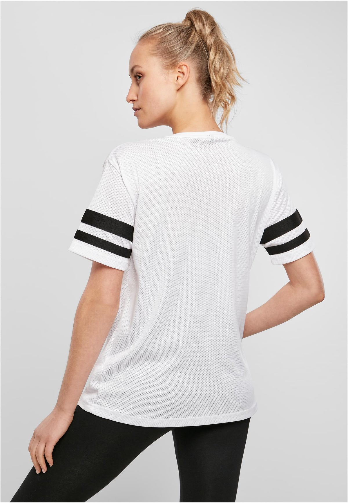 Ladies Mesh Stripe Tee - workoutbrands.com