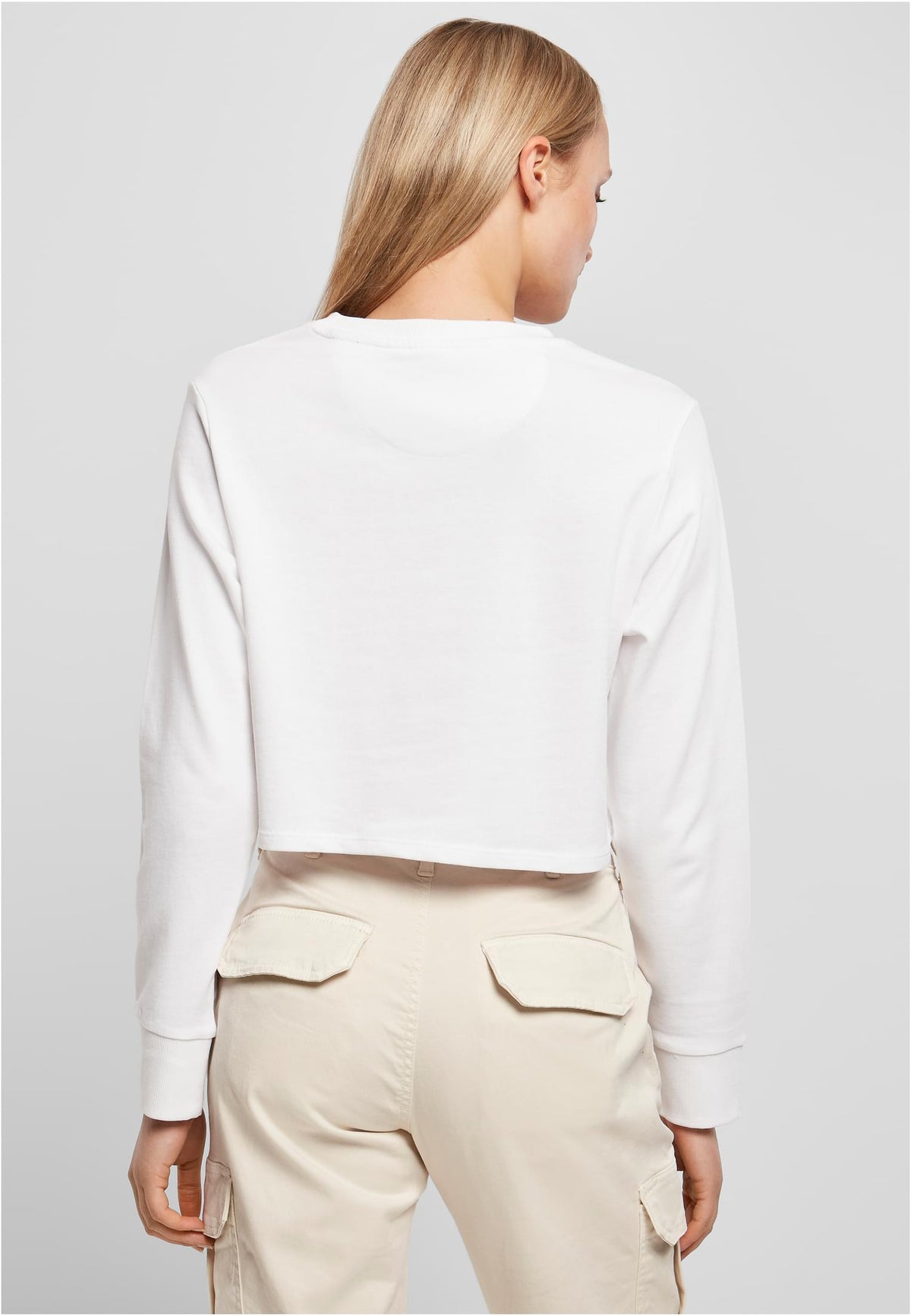 Ladies Terry Cropped Crew - workoutbrands.com