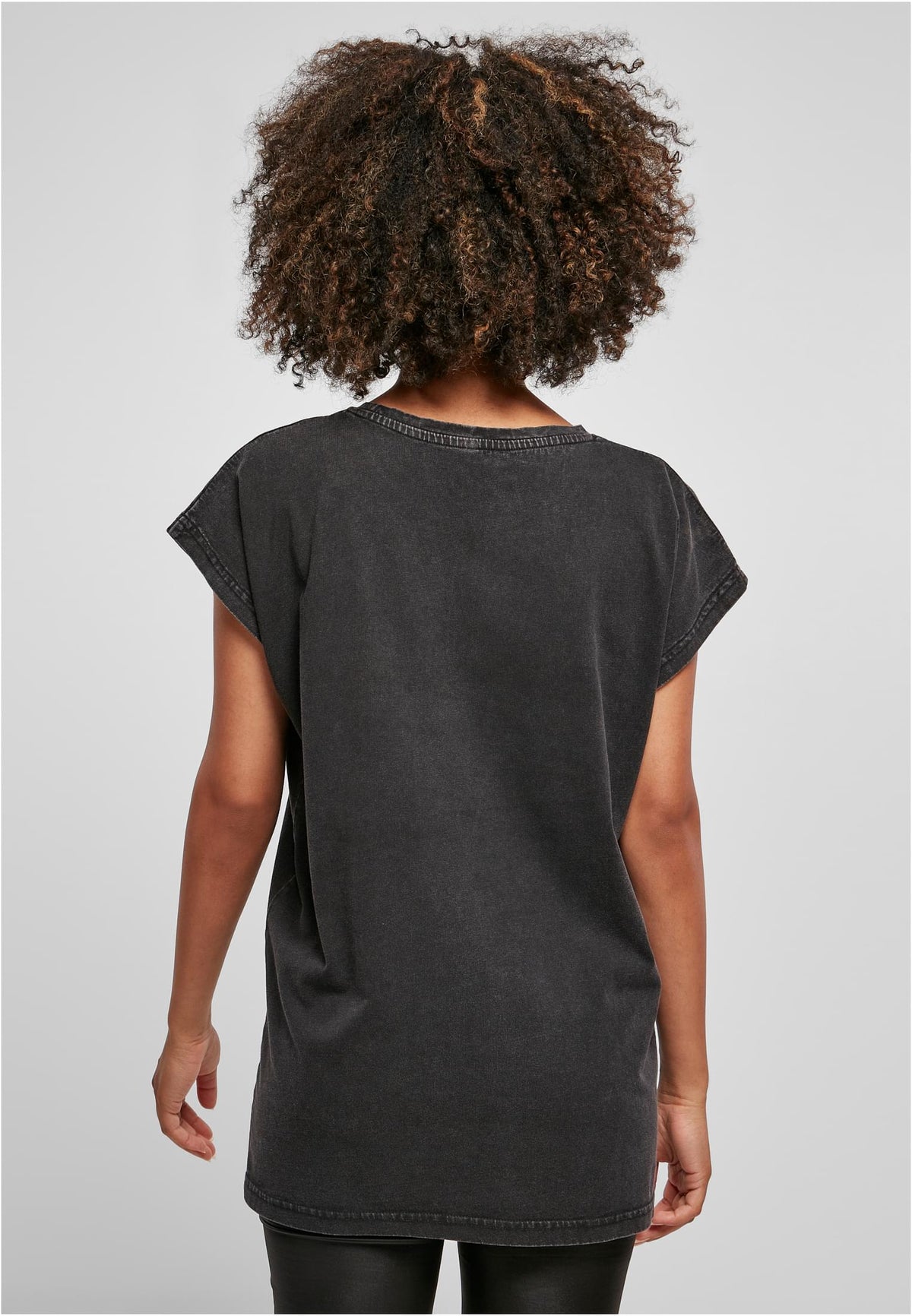 Ladies Acid Washed Extended Shoulder Tee - workoutbrands.com