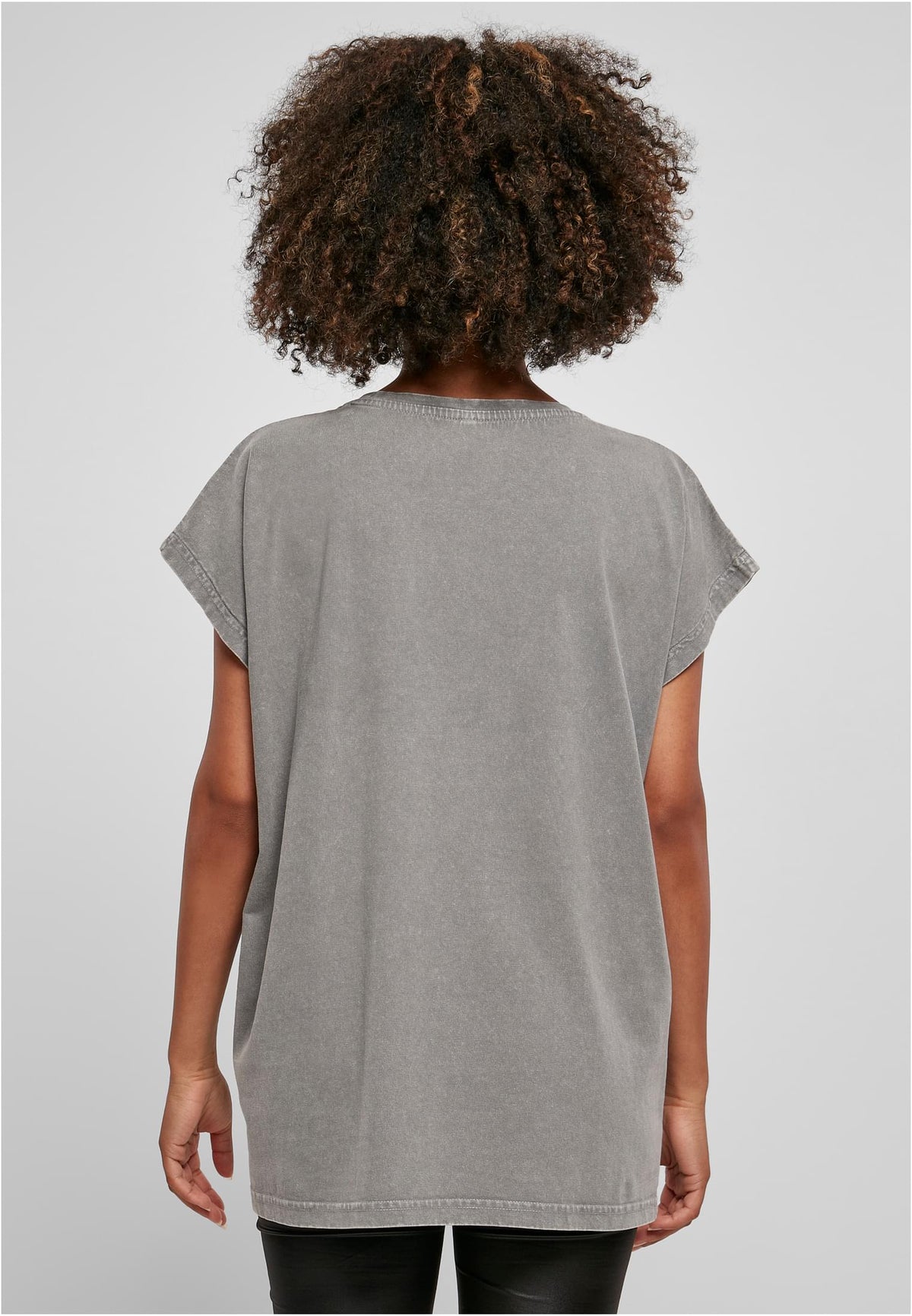 Ladies Acid Washed Extended Shoulder Tee - workoutbrands.com