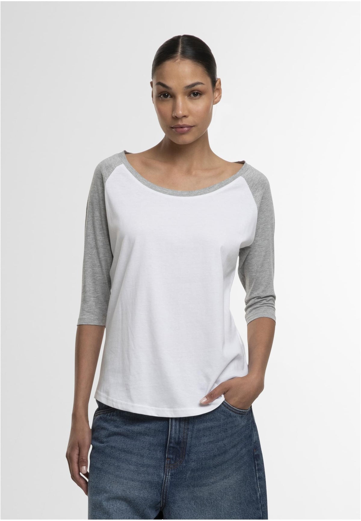 Ladies 3/4 Contrast Raglan Tee - workoutbrands.com