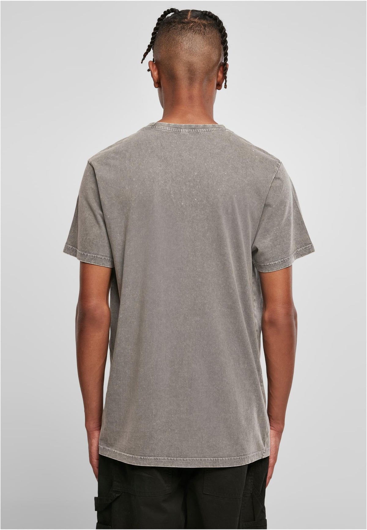 Acid Washed Round Neck Tee - workoutbrands.com