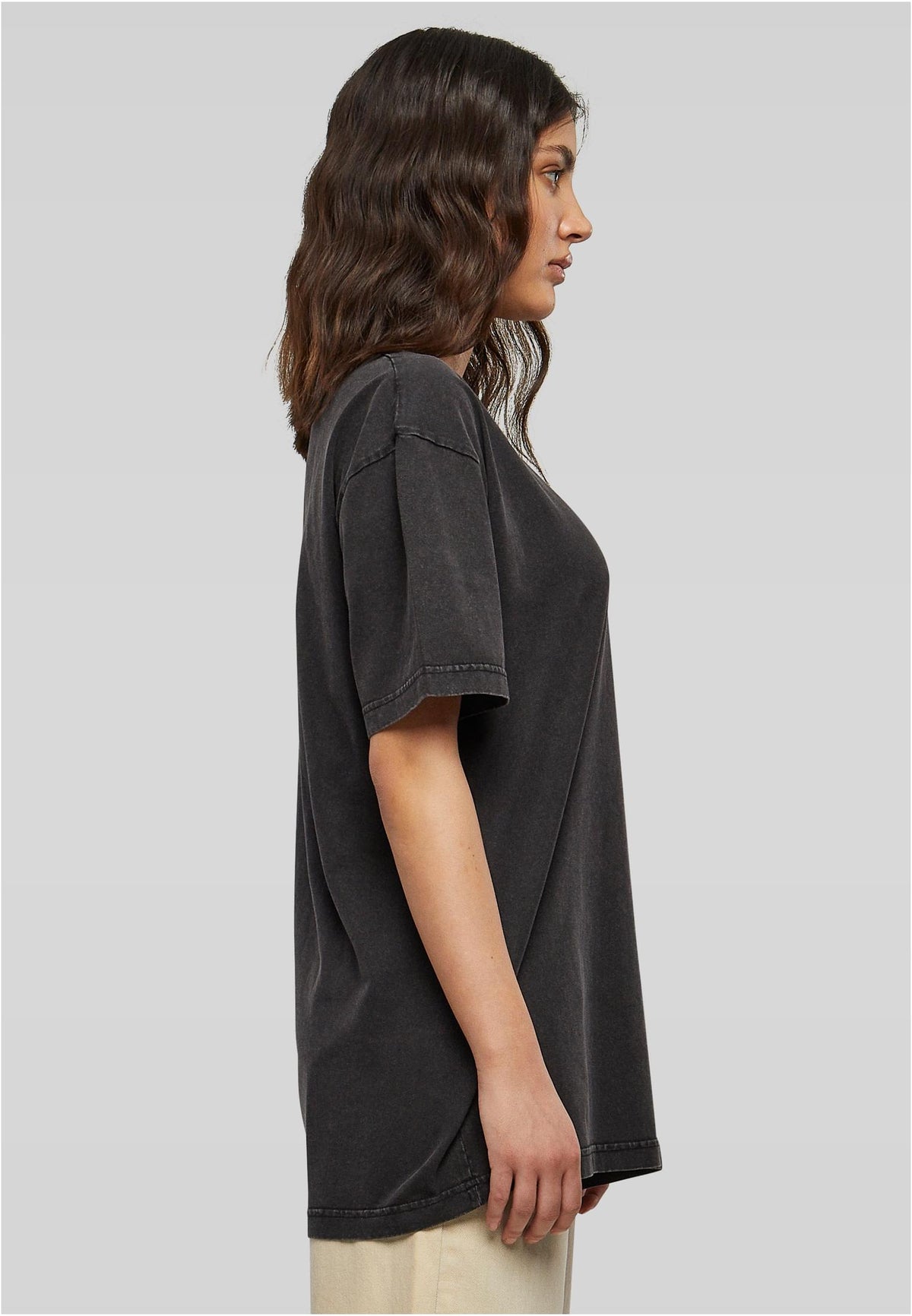 Ladies Oversized Acid Wash Tee - workoutbrands.com