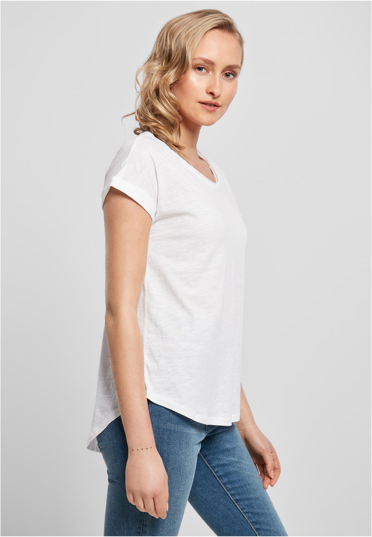 Ladies Long Slub Tee - workoutbrands.com