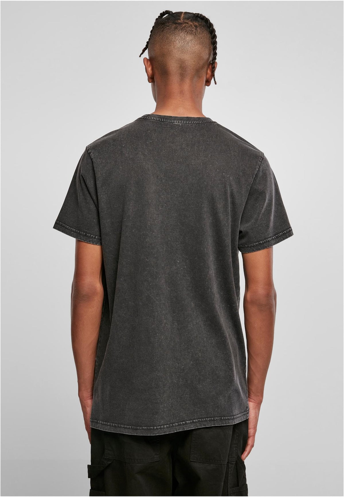 Acid Washed Round Neck Tee - workoutbrands.com