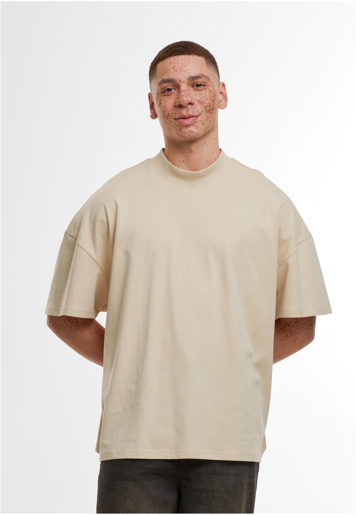 Oversized Mock Neck Tee - workoutbrands.com