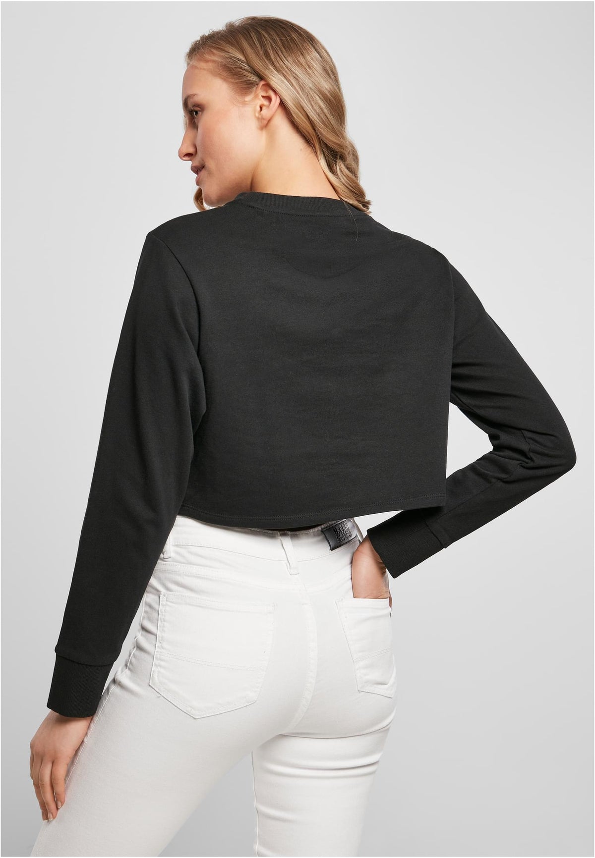 Ladies Terry Cropped Crew - workoutbrands.com
