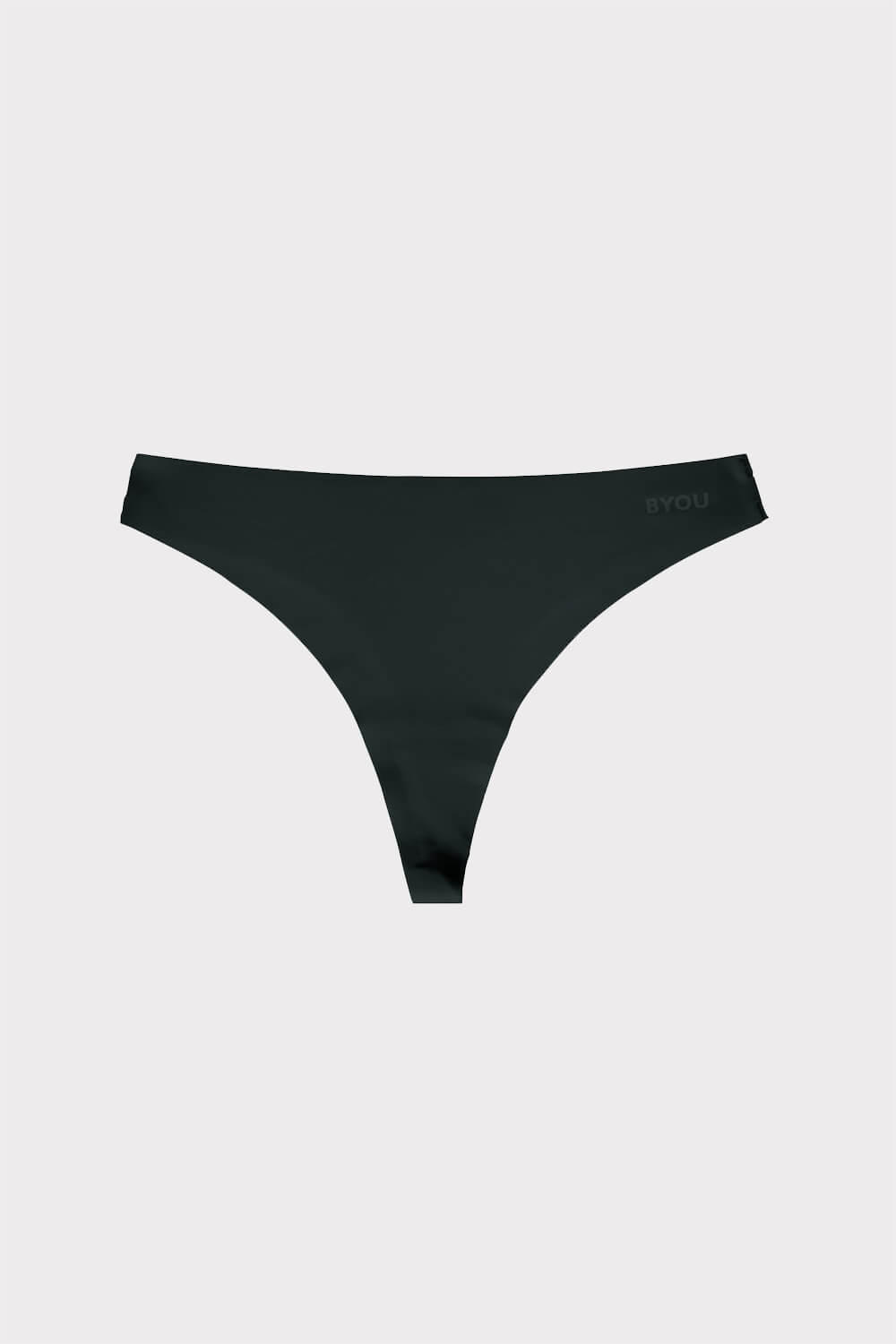 BYOU Seamless Thong - Crna  