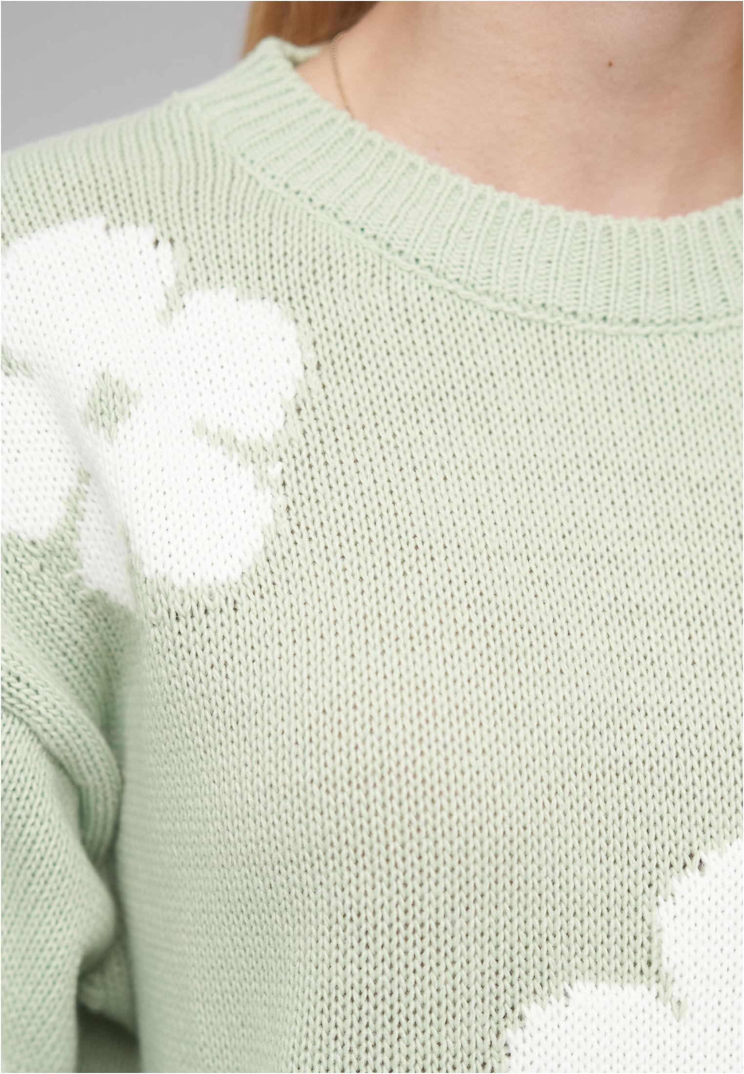 Cloud5ive Crewneck Knit Sweater with Flowers