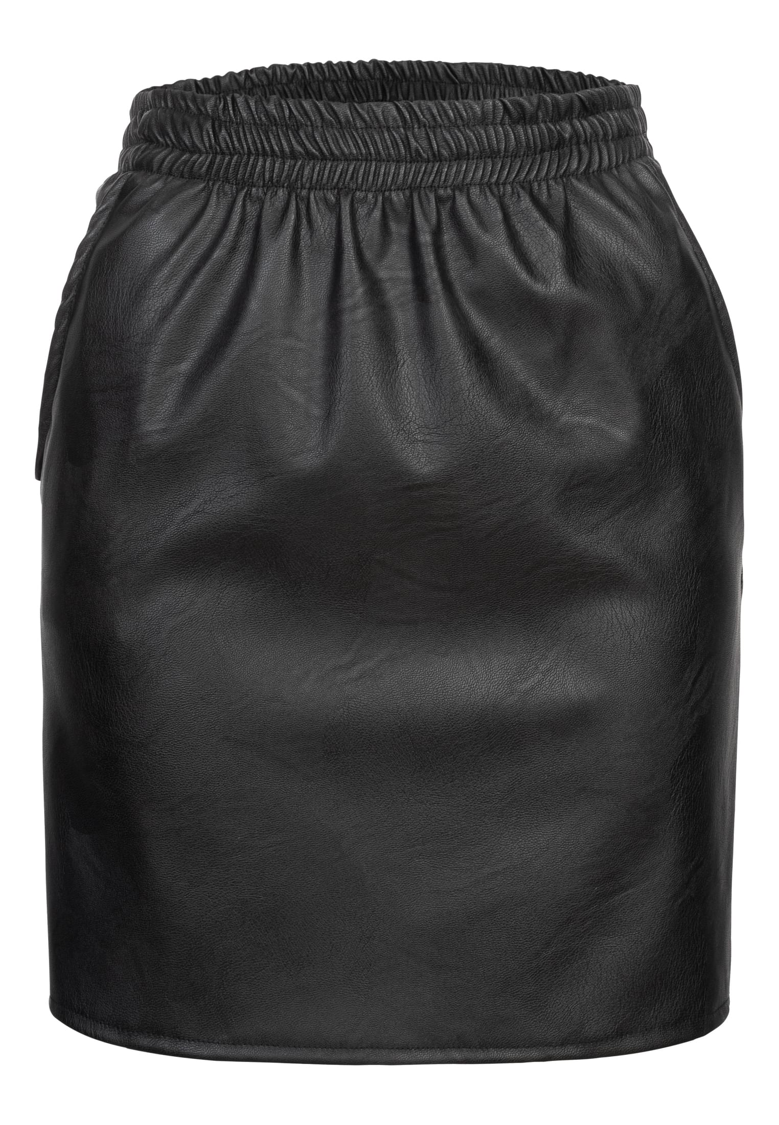 Cloud5ive Synthetic Leather Skirt with 2-Pockets