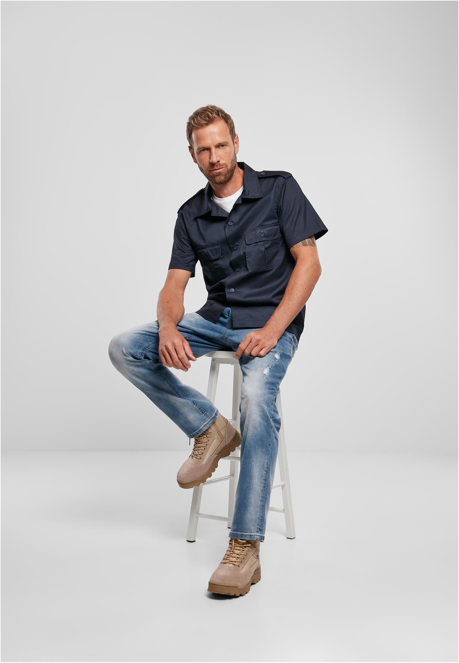 B Short Sleeves US Shirt - workoutbrands.com