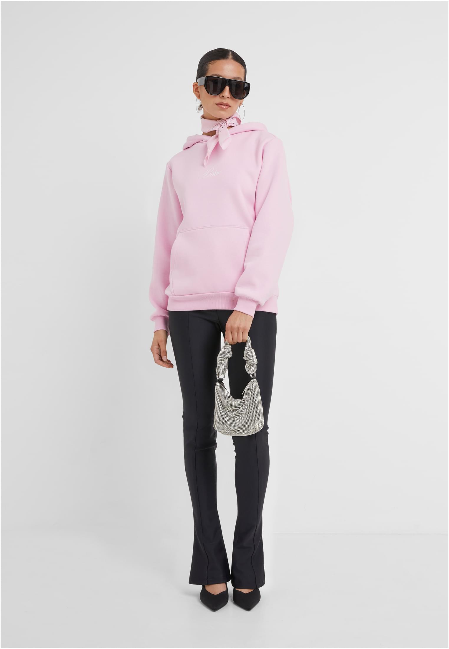 Babe Wording Ladies Fluffy Hoody softpink XXL - workoutbrands.com