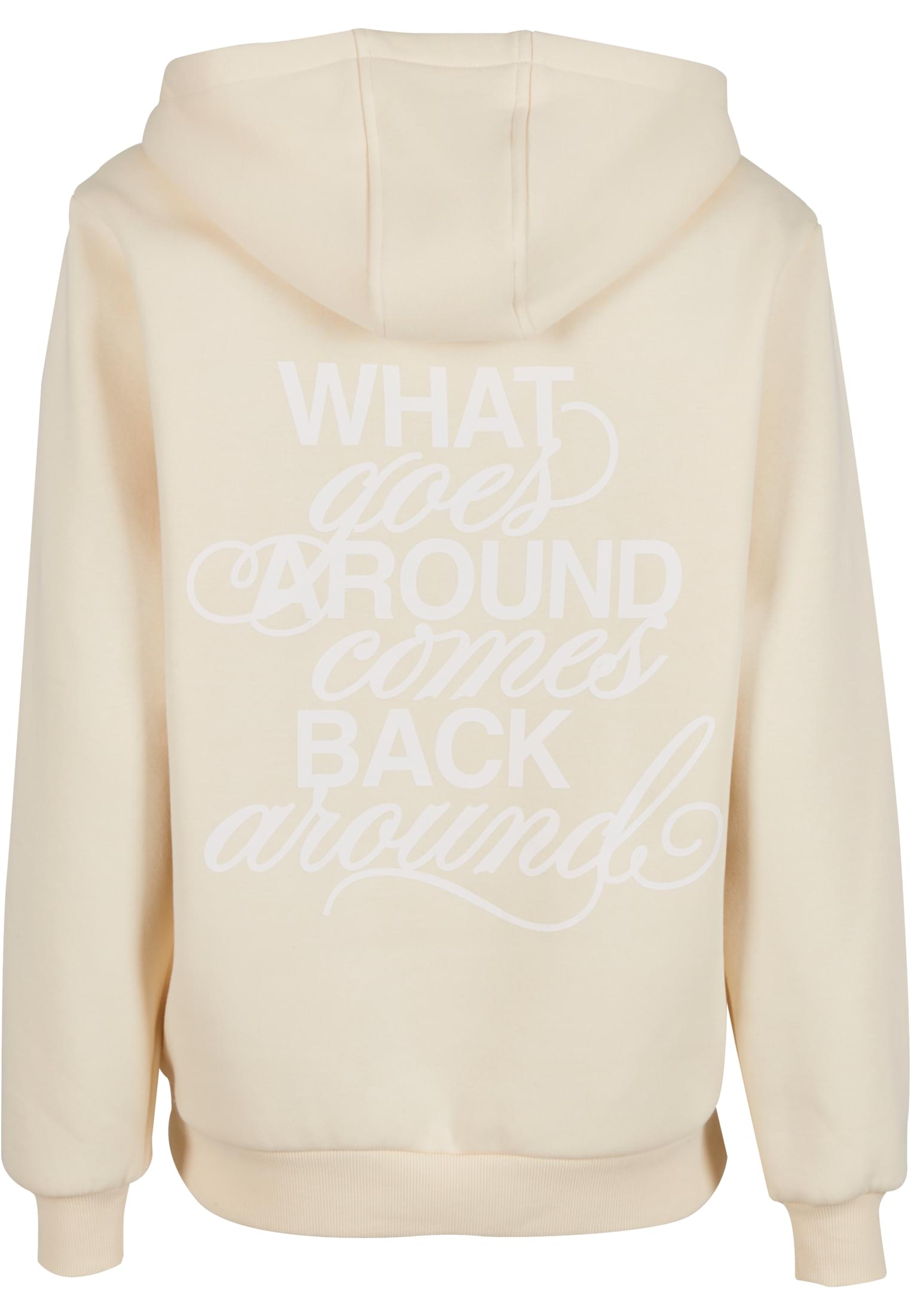 Back Around Ladies Fluffy Hoody whitesand XXL - workoutbrands.com
