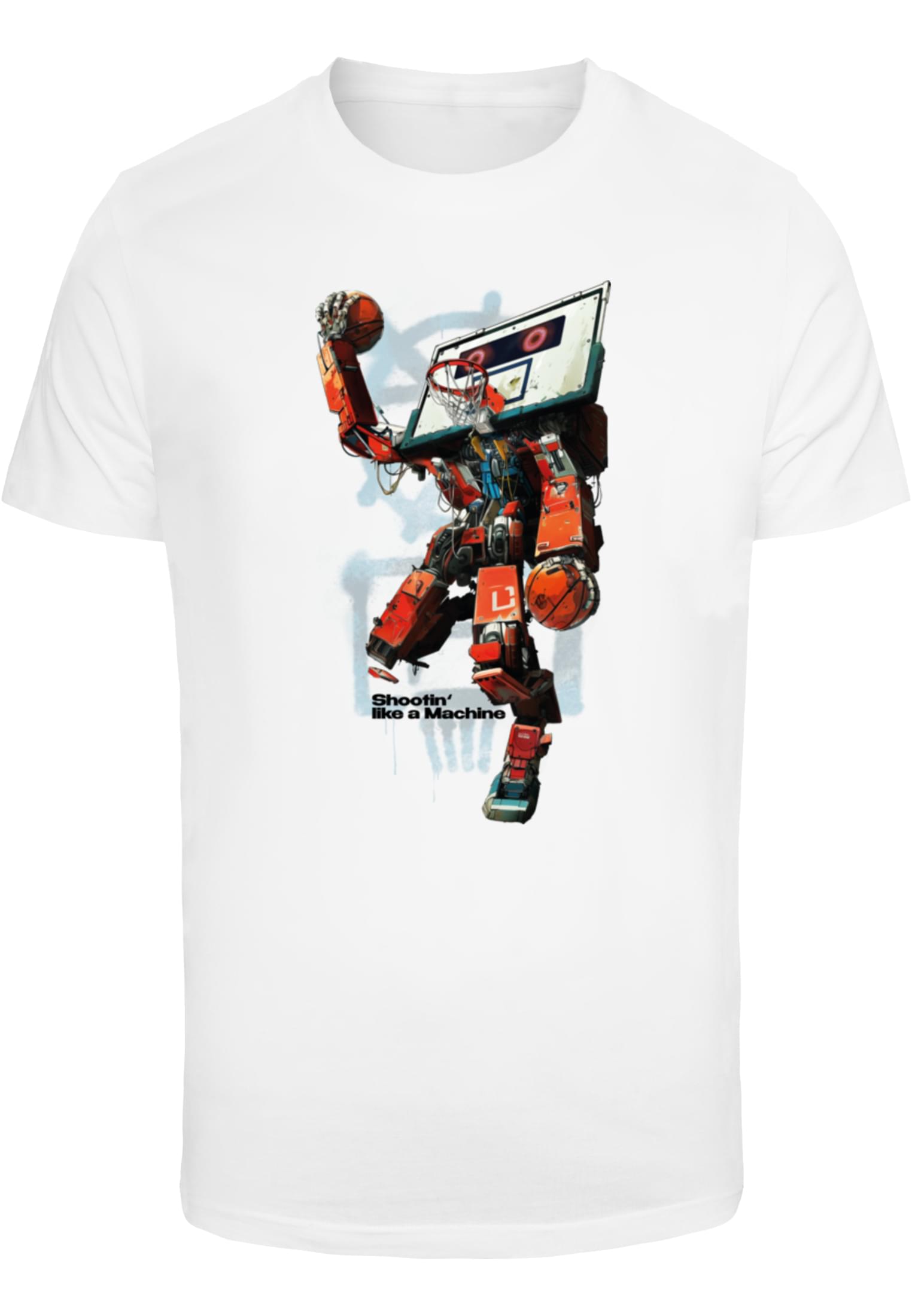 Bball Robot Tee white XXL - workoutbrands.com