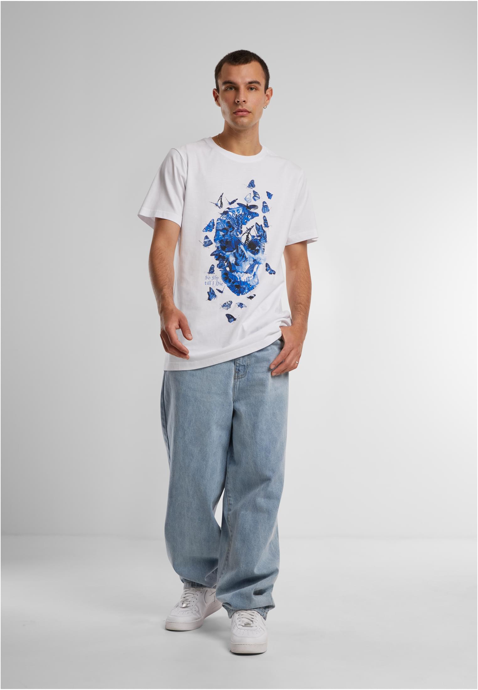 Butterfly Skull Tee white 5XL - workoutbrands.com