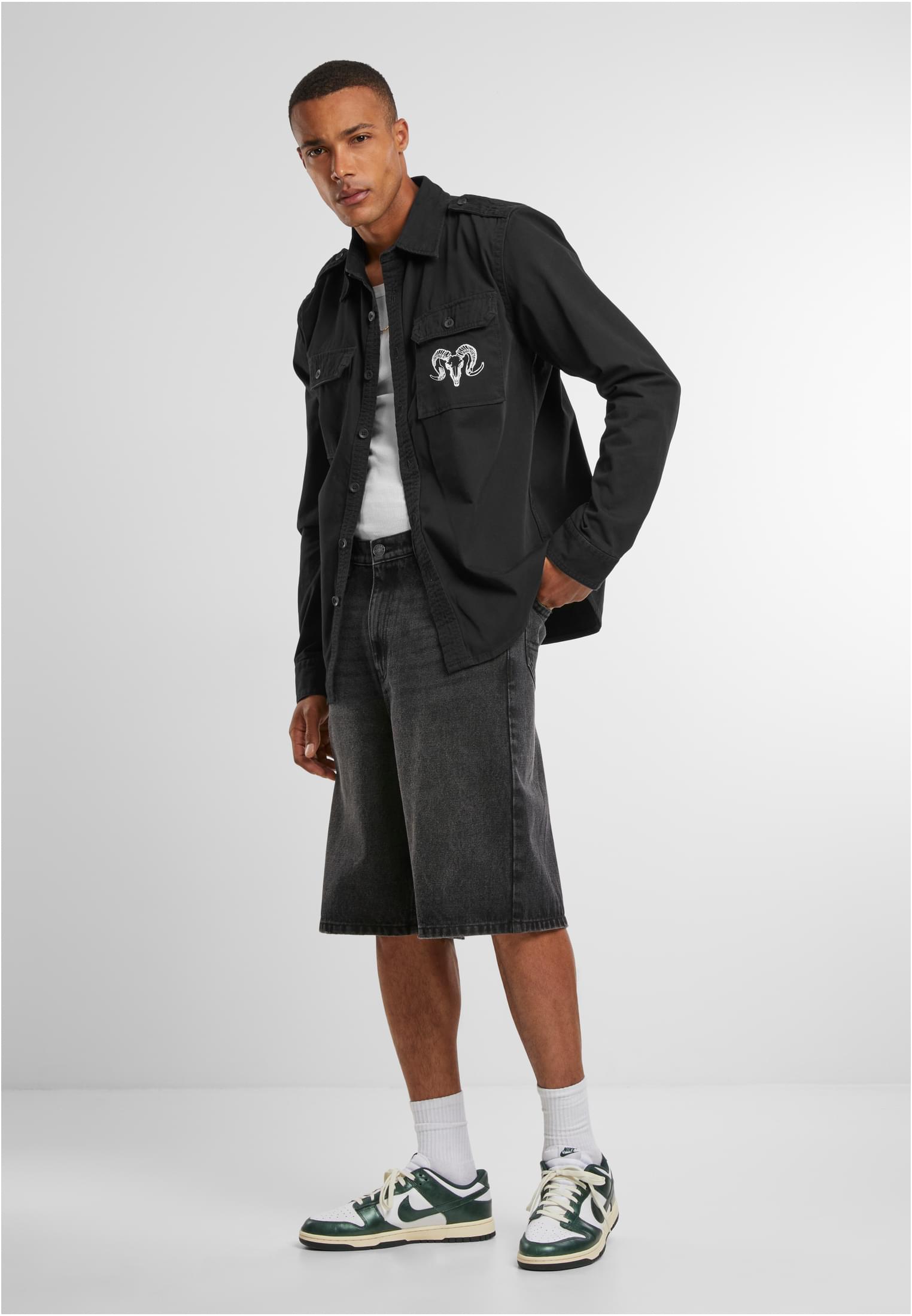 Capricorn Skull Shirt Longsleeve black XXL - workoutbrands.com