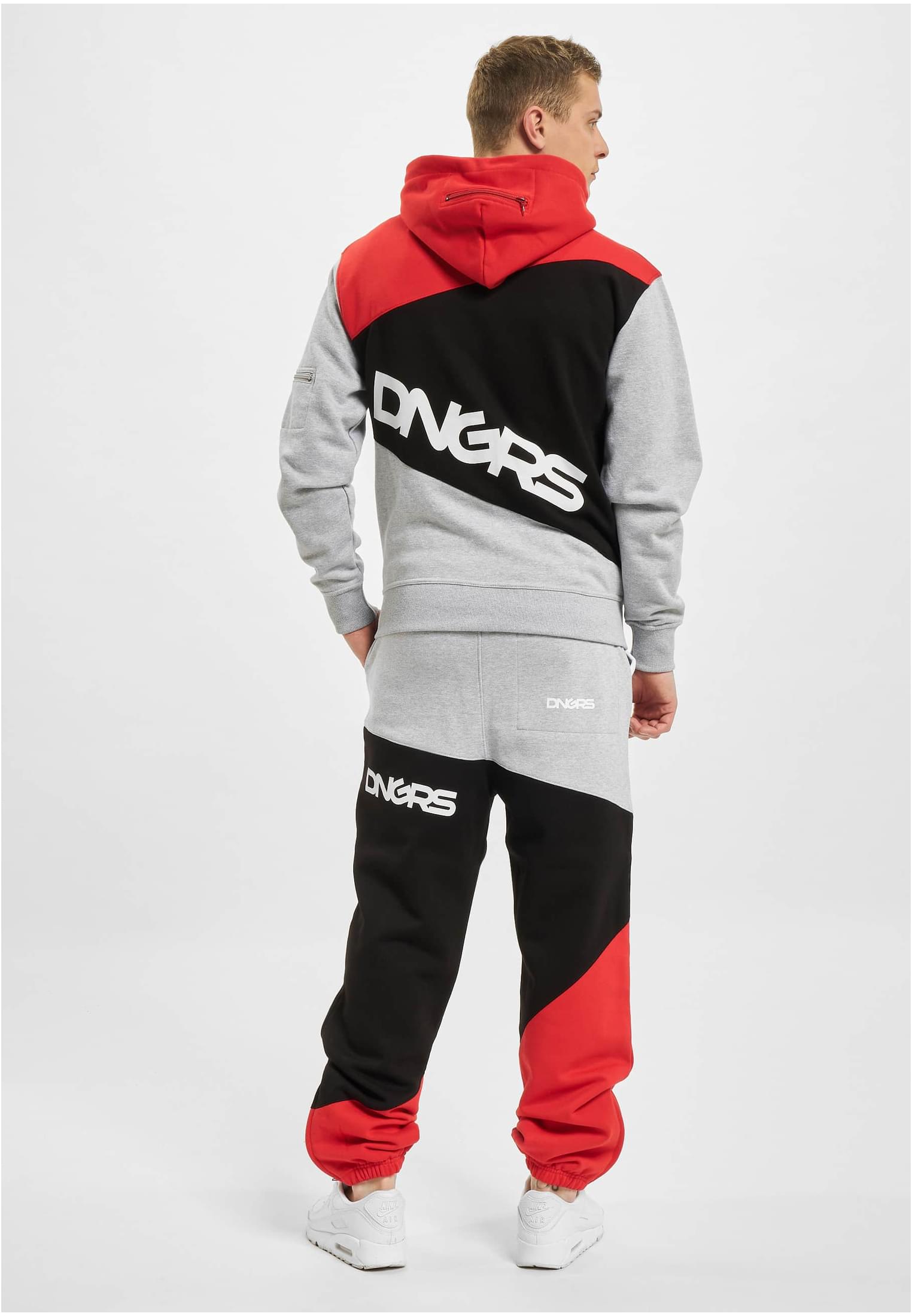 Dangerous DNGRS Triop Sweat Suit grey/black/red XXL - workoutbrands.com