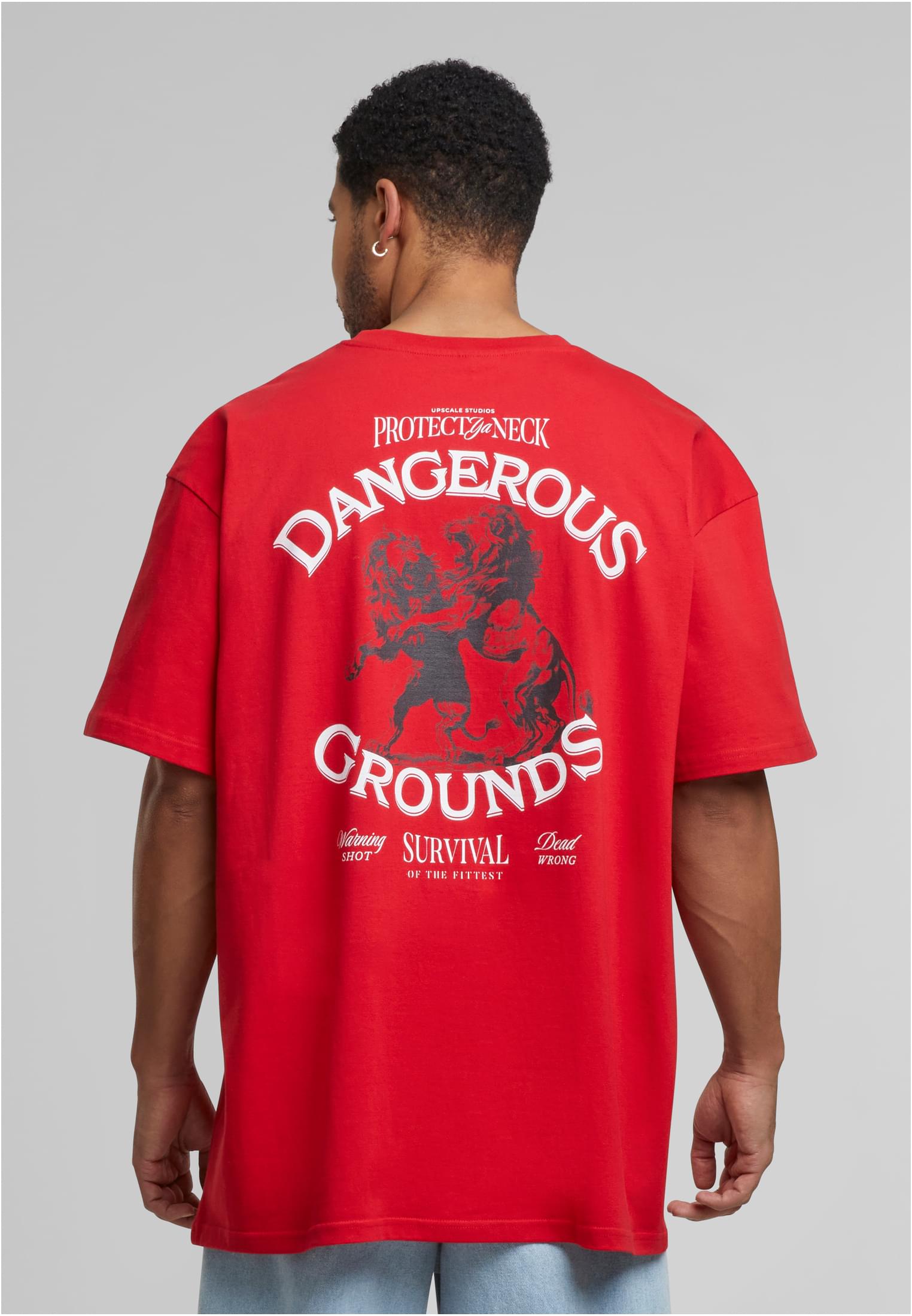 Dangerous Grounds Oversize Tee cityred XXL - workoutbrands.com