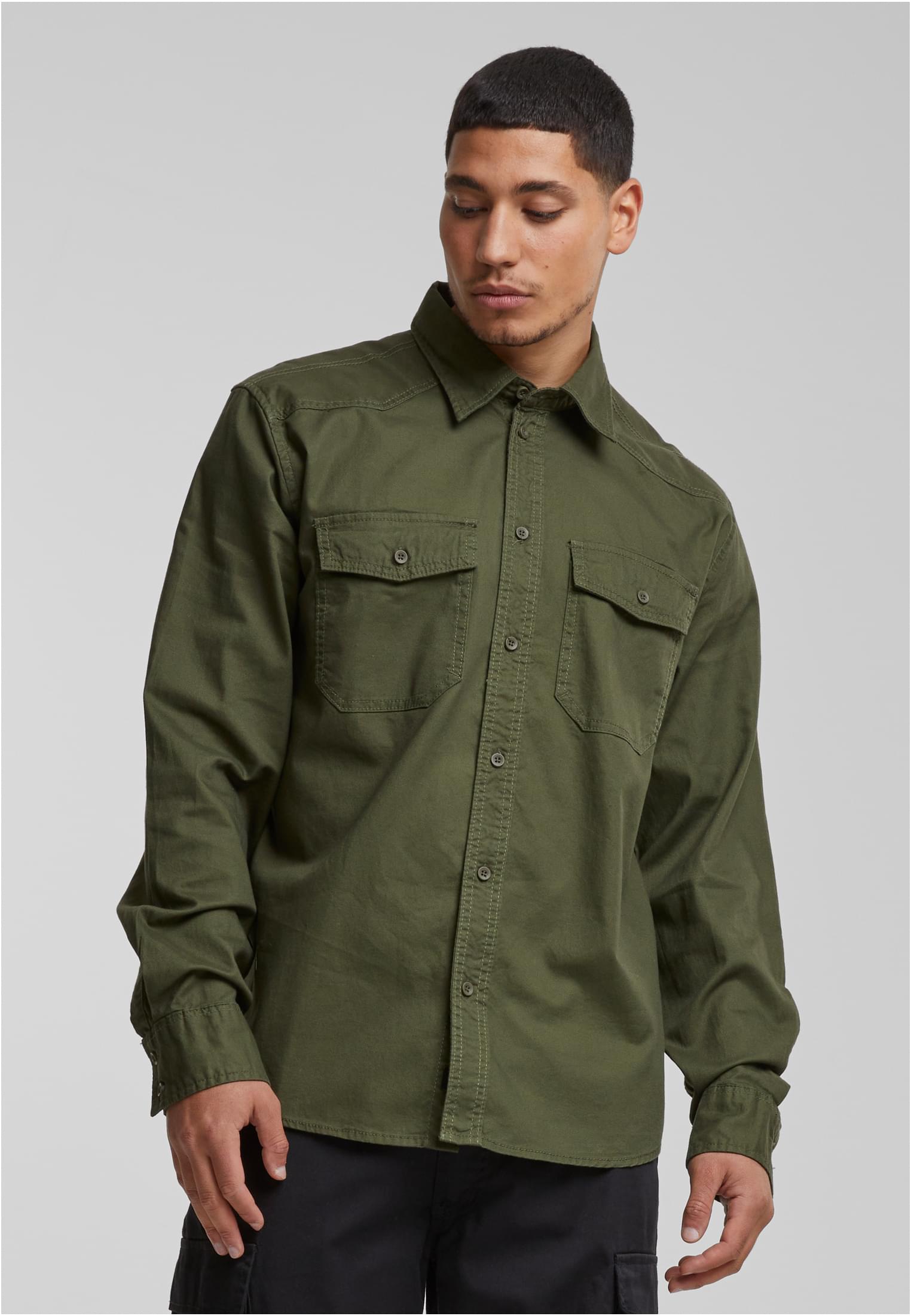 Flanellshirt olive 7XL - workoutbrands.com