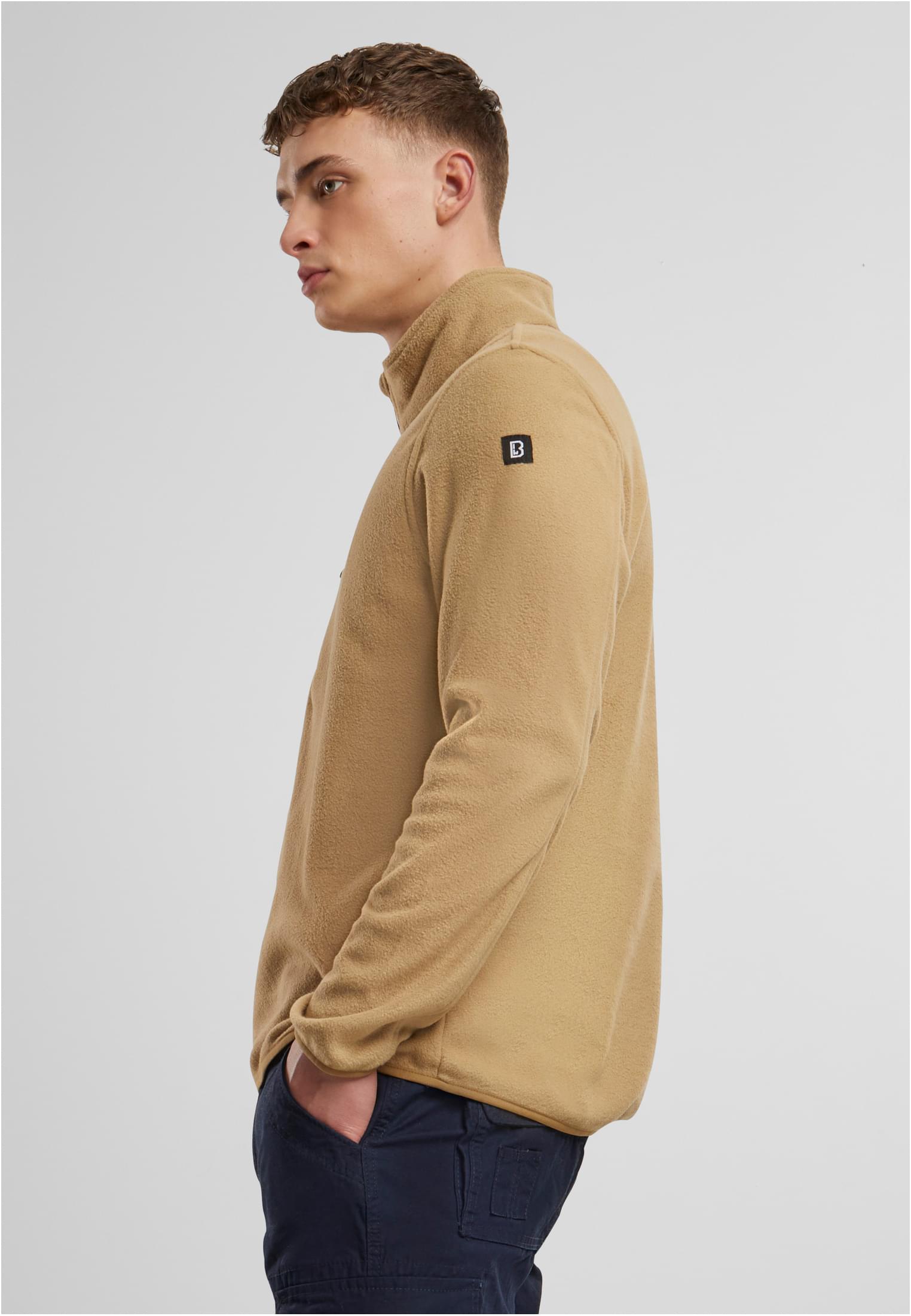 Fleece Troyer camel 7XL - workoutbrands.com