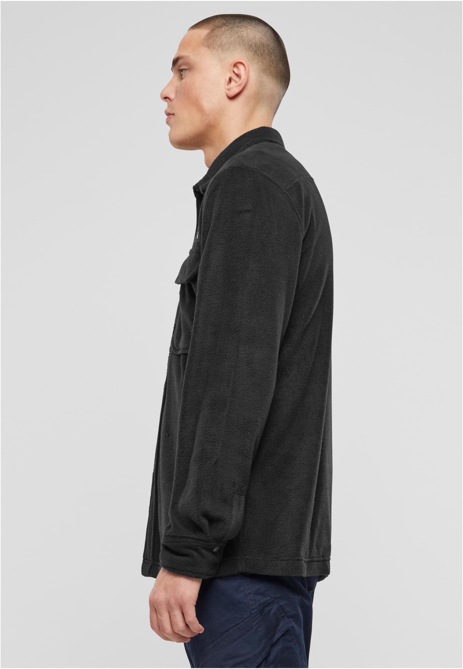 Jeff Fleece Shirt Long Sleeve black/grey XXL - workoutbrands.com
