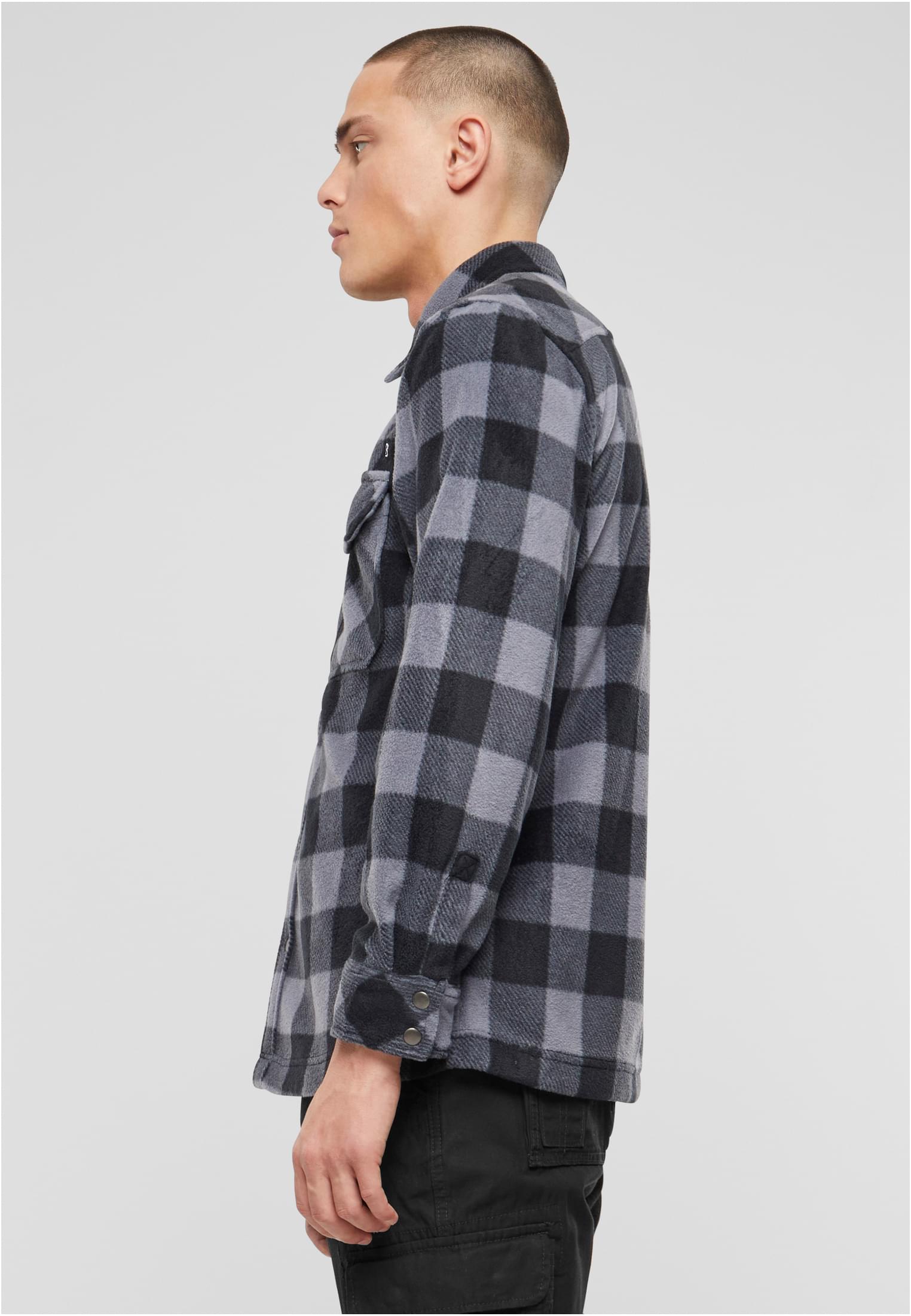 Jeff Fleece Shirt Long Sleeve black/grey XXL - workoutbrands.com