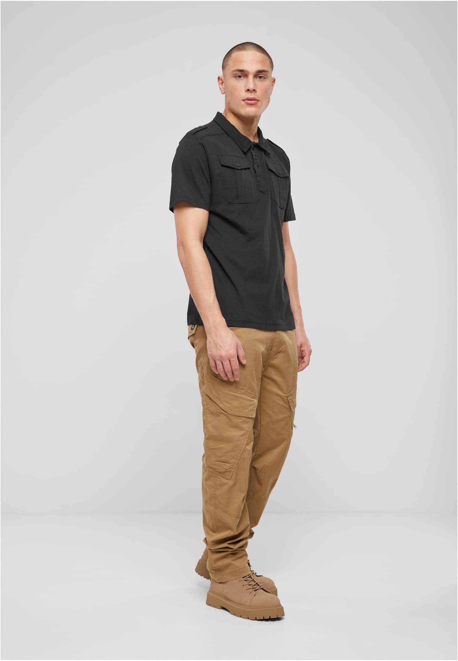 Jersey Poloshirt Jon halfsleeve black 7XL - workoutbrands.com