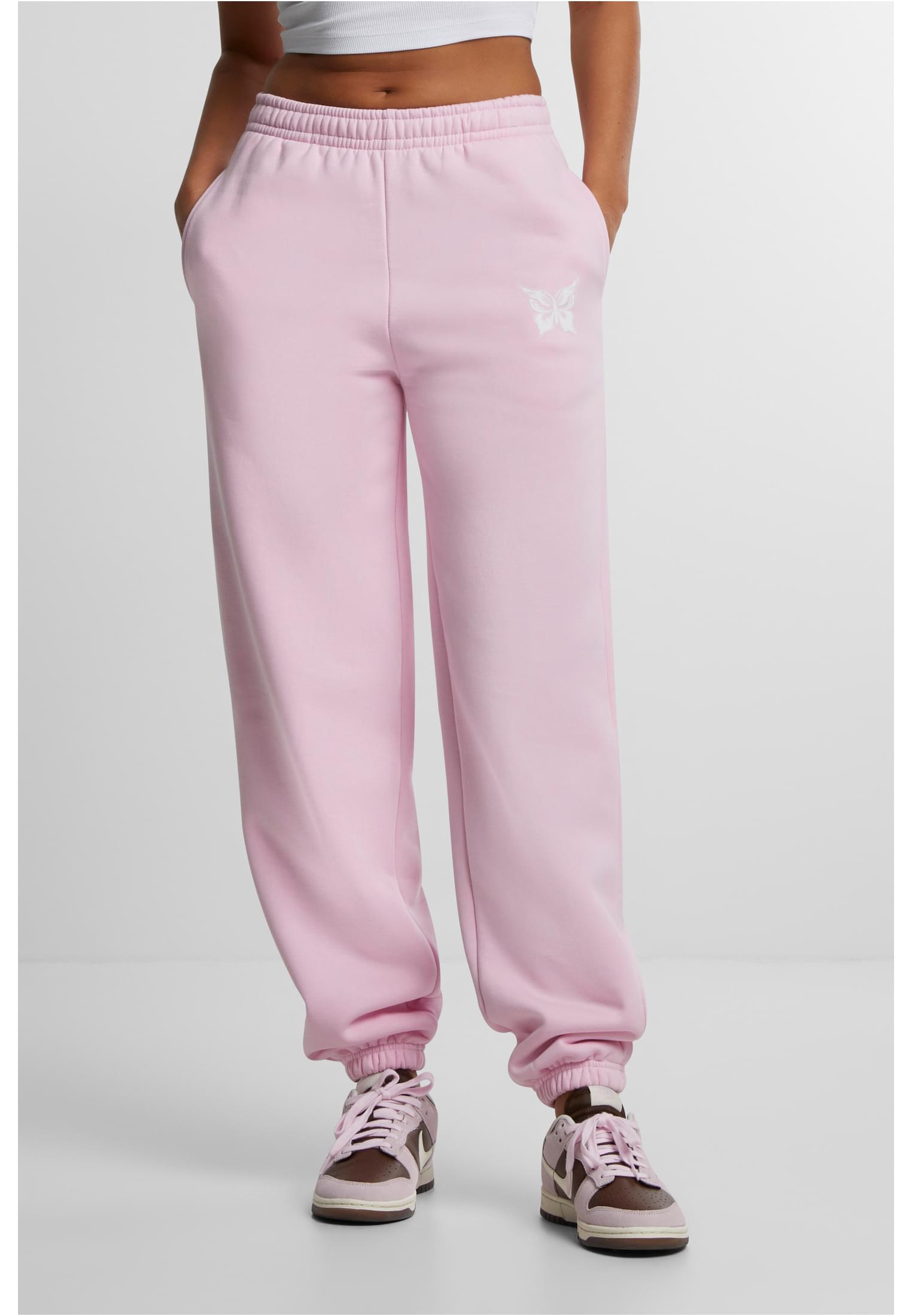 Karma Butterfly Ladies Fluffy Sweatpants softpink XXL - workoutbrands.com