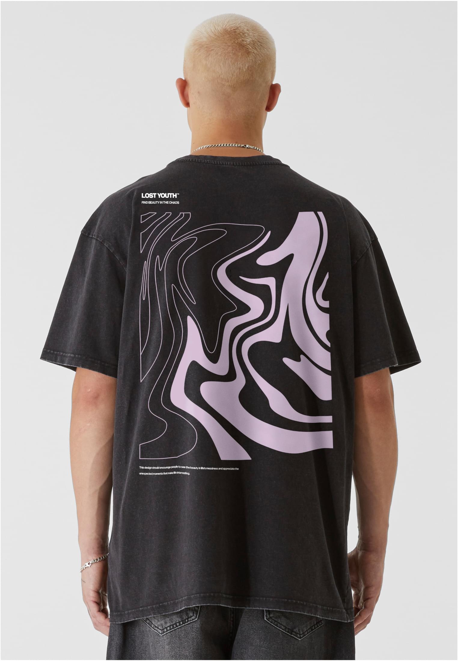 LY ACID WASHED TEE CHAOS