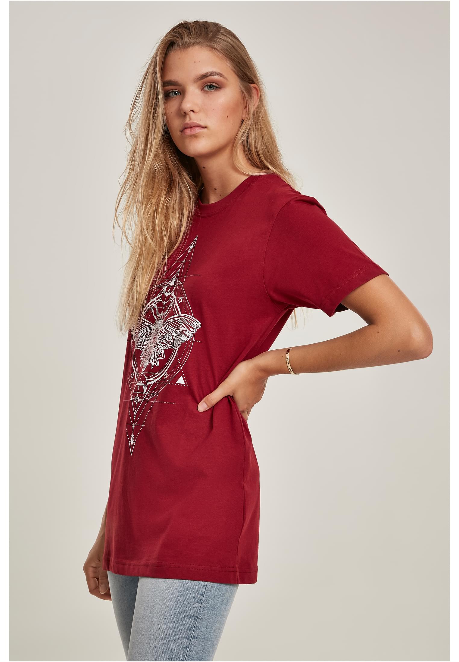 Ladies Moth Tee burgundy XS - workoutbrands.com