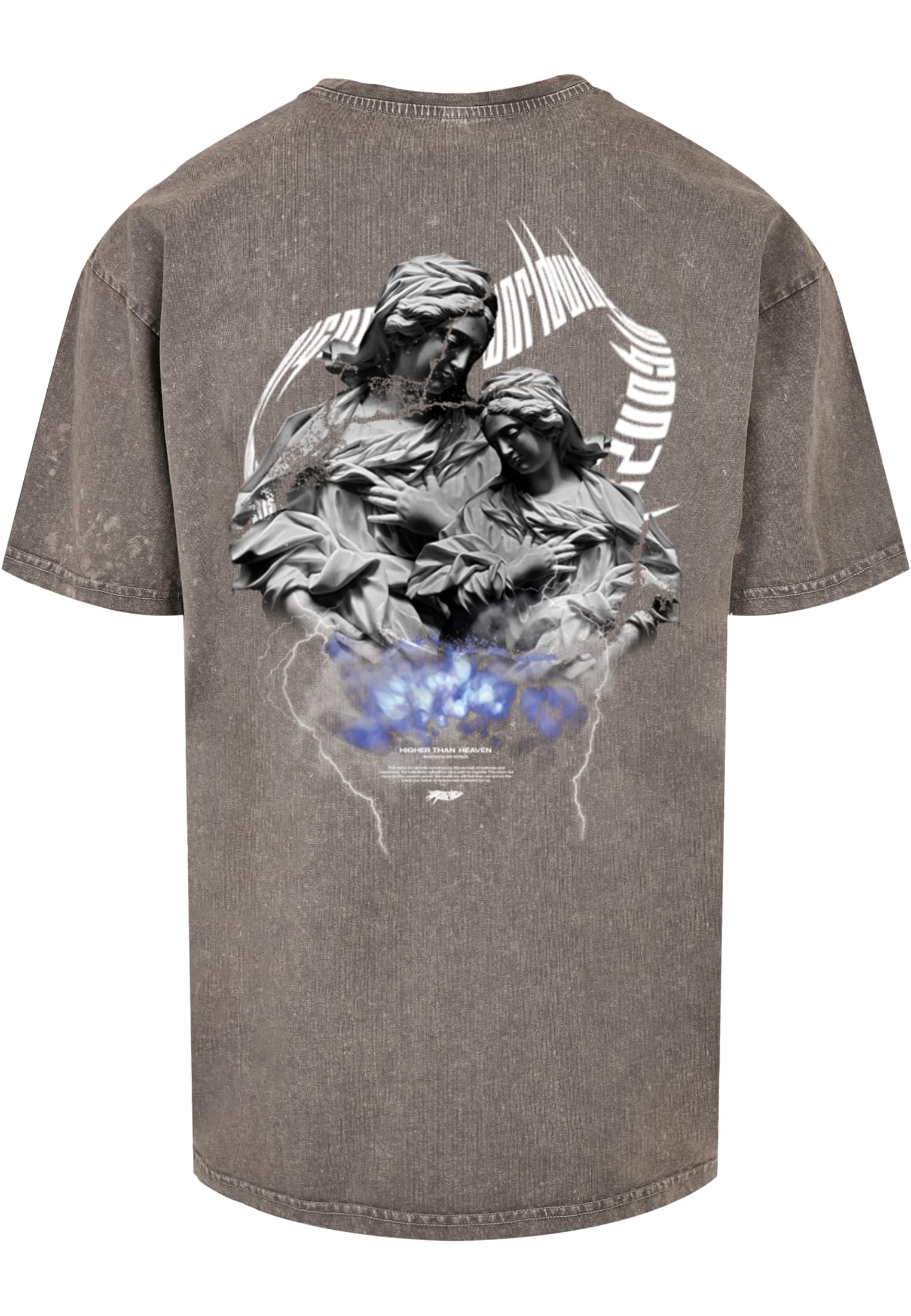 HIGHER THAN HEAVEN V.2 Acid Washed Heavy Oversize Tee