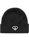 Peace Sign Heavy Knit Beanie zwart one size