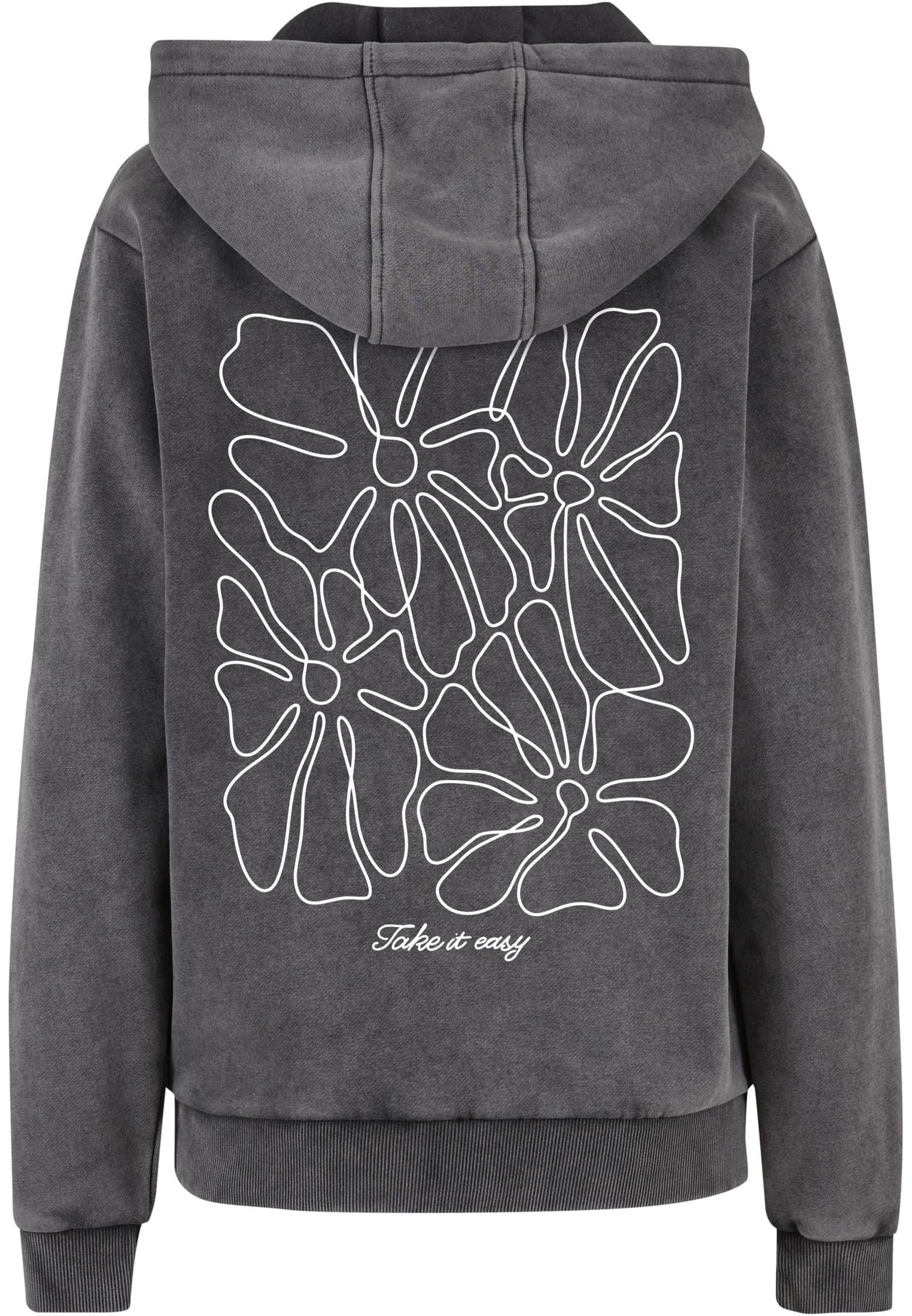 MT One Line Flowers Ladies Vintage Heavy Hoody