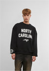 Pull ras du cou oversize à imprimé audacieux de Caroline du Nord, noir, taille L