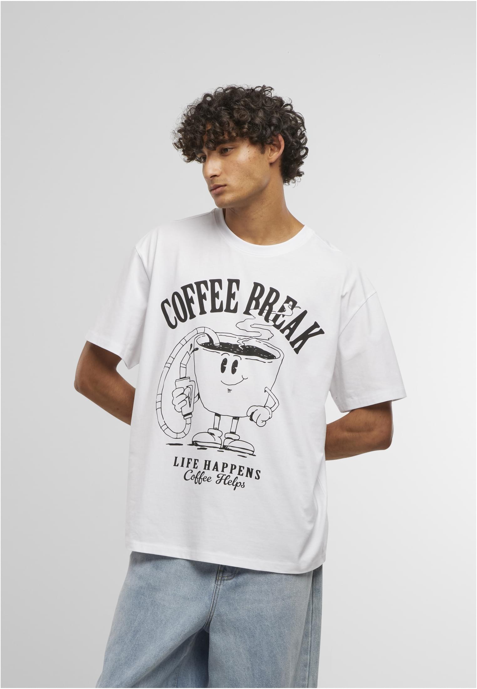 MT Life Happens Coffee Helps Oversize Tee
