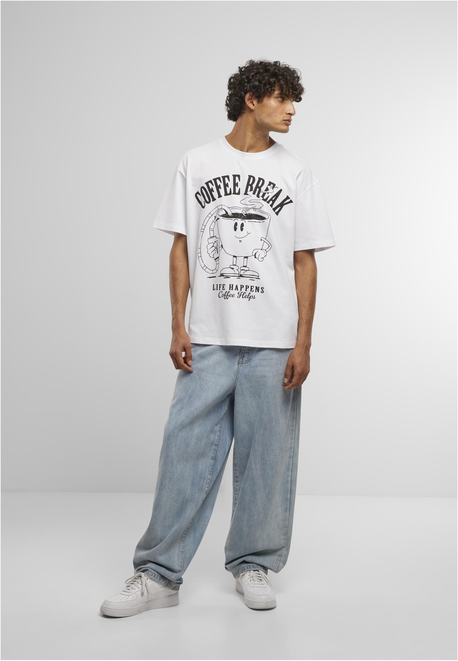 MT Life Happens Coffee Helps Oversize Tee