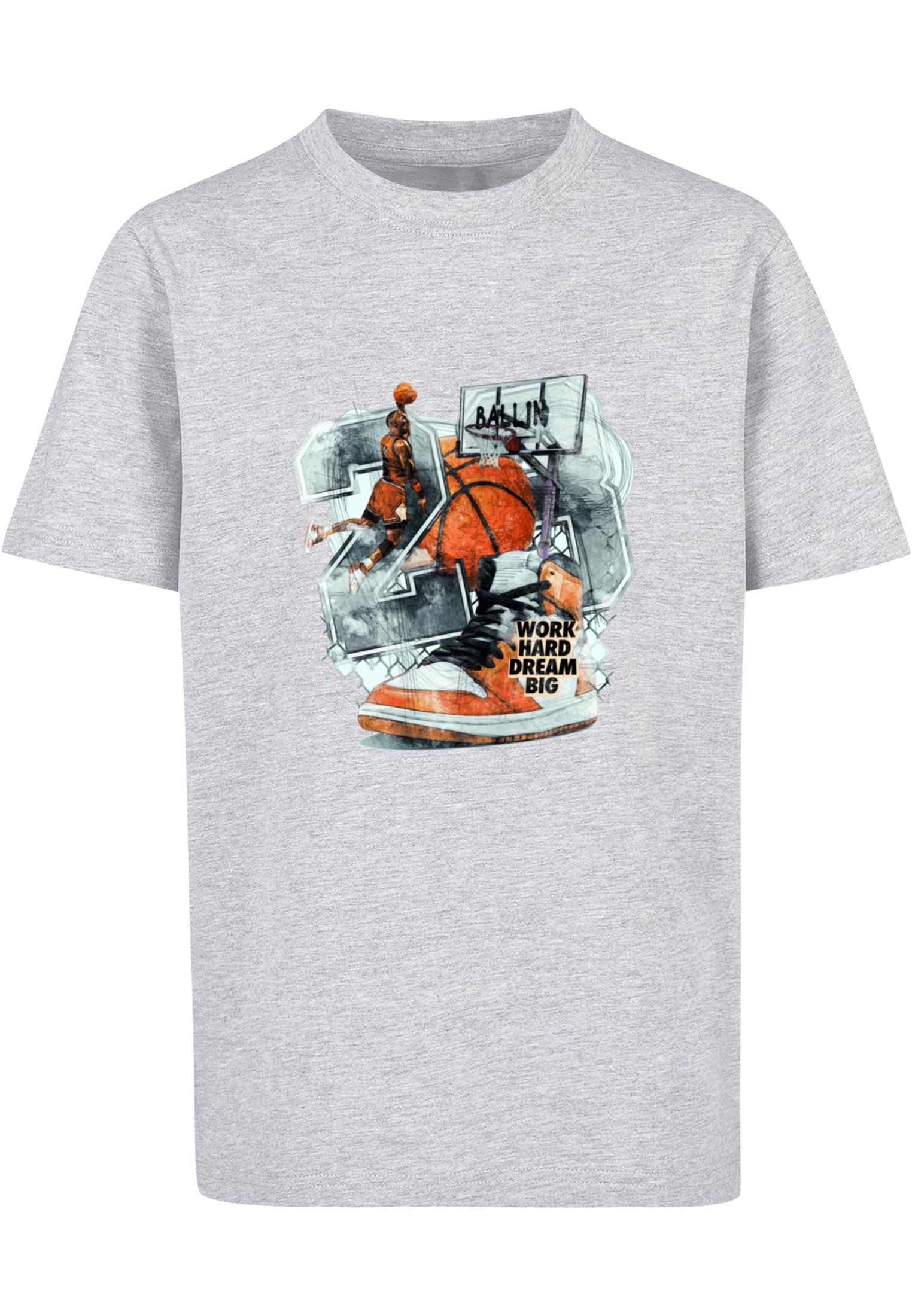 Maglietta vintage Ballin per bambini grigio mélange 158/164