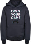 Kinder Own Your Game Kapuzenpullover marineblau 158/164