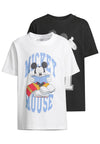Tričko 2 Pack - krátky rukáv - Mickey Mouse čierna+biela 158/164