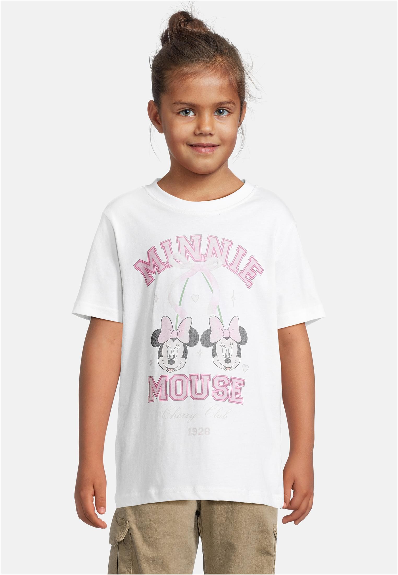 Pack de 2 camisetas de manga corta de Minnie Mouse, blanco y gris jaspeado, talla 158/164