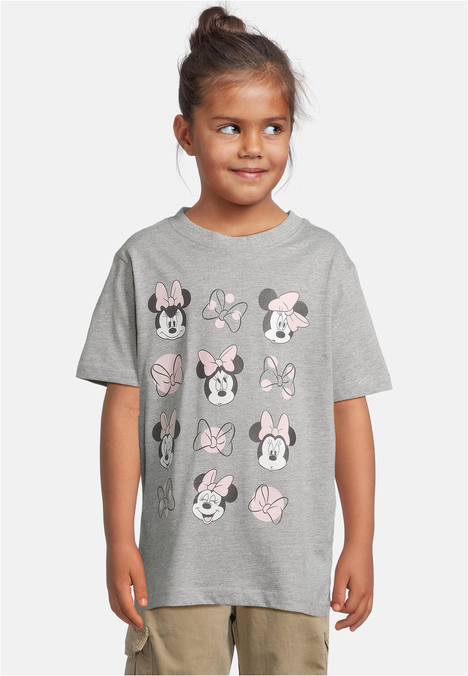 Pack de 2 camisetas de manga corta de Minnie Mouse, blanco y gris jaspeado, talla 158/164