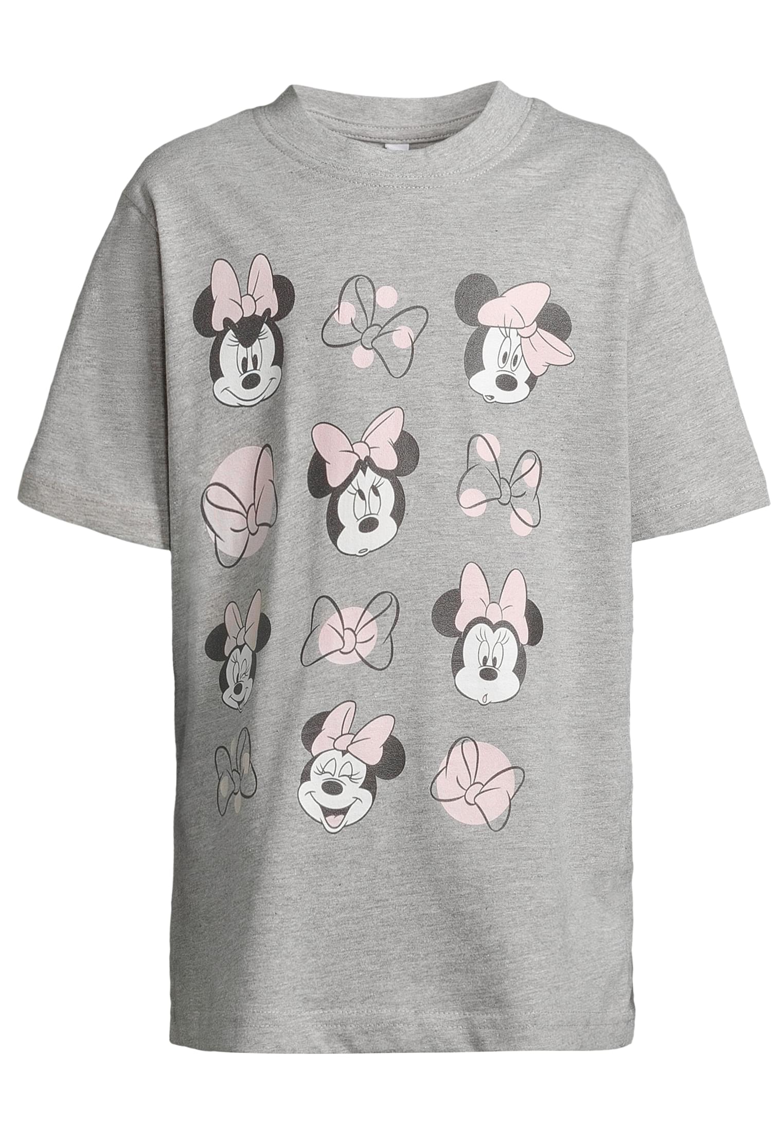 Pack de 2 camisetas de manga corta de Minnie Mouse, blanco y gris jaspeado, talla 158/164