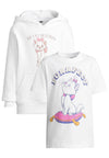 T-shirt e felpa con cappuccio 2 pezzi - Aristogatti bianco+bianco 158/164